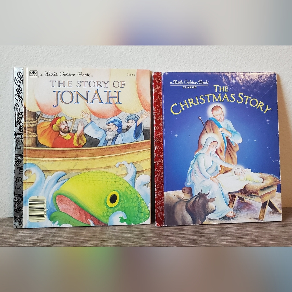 Little Golden Books Set Of 2 The Story of Jonah & The Christmas Story